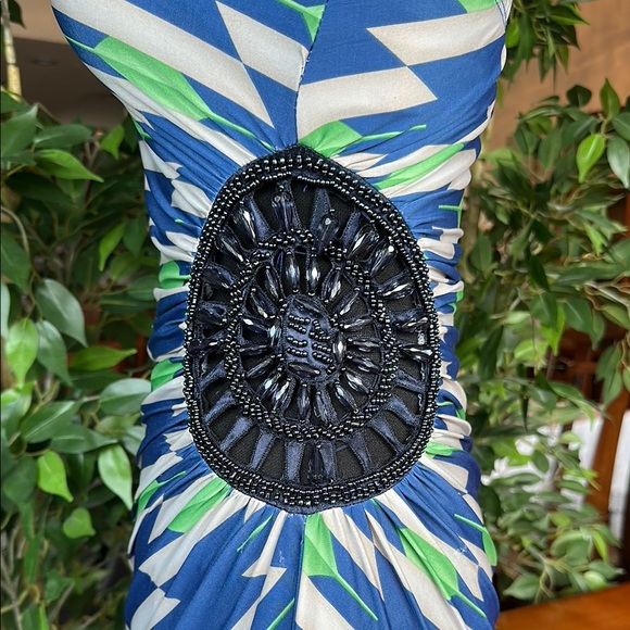 Sexy Strapless Dress Size Small with Black Cut out Beaded Accent at Waist - Picture 8 of 16